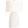 Arteriors Home Calypso White Fluted Table Lamp