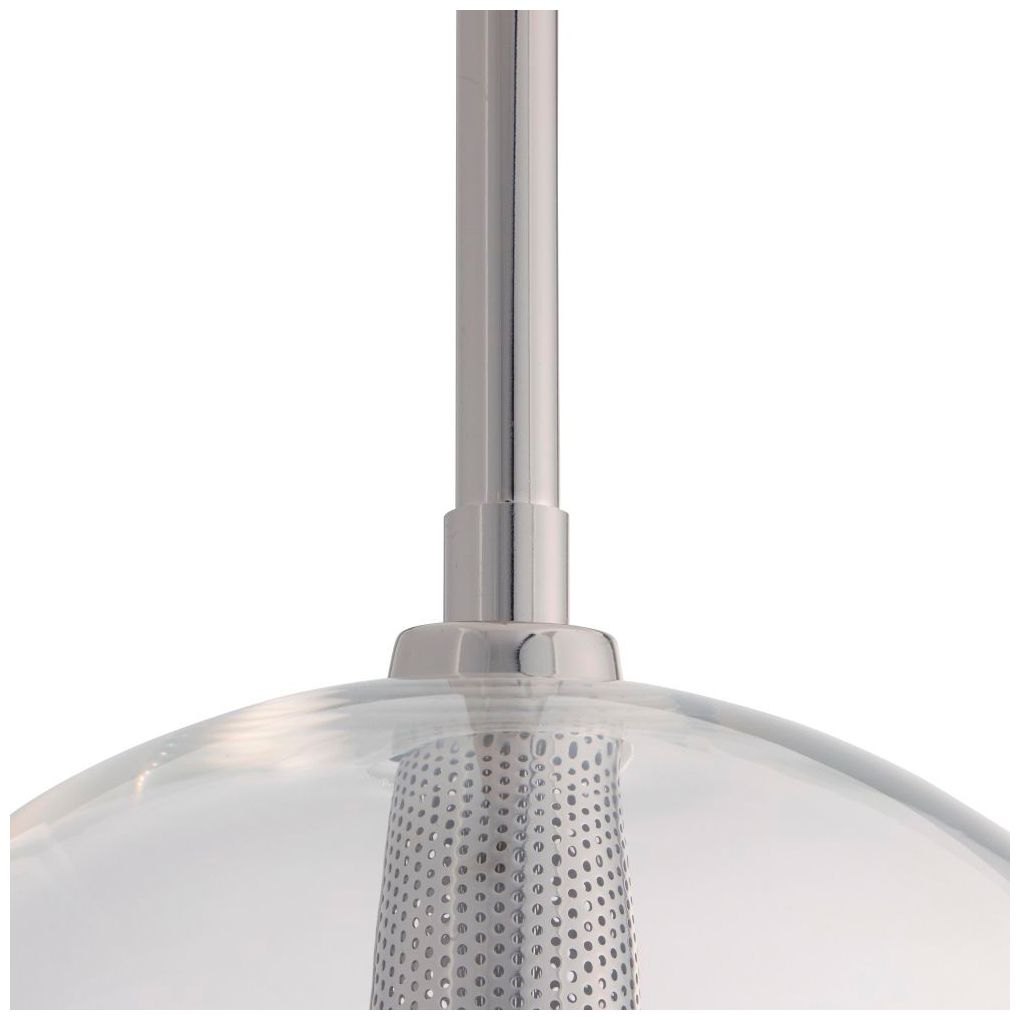 Image 5 Arteriors Home Caviar 10" Polished Nickel Clear Glass Modern Pendant more views