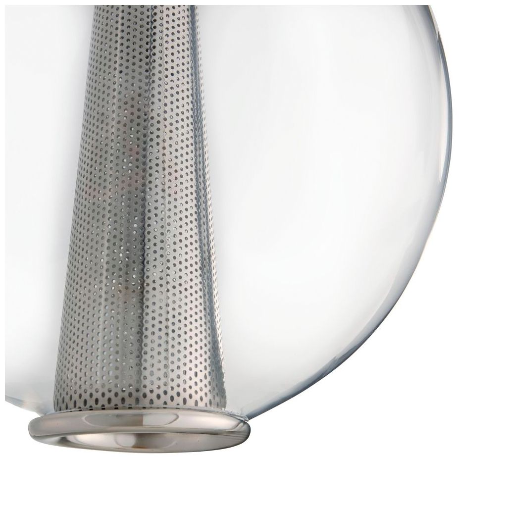 Image 6 Arteriors Home Caviar 10" Polished Nickel Clear Glass Modern Pendant more views