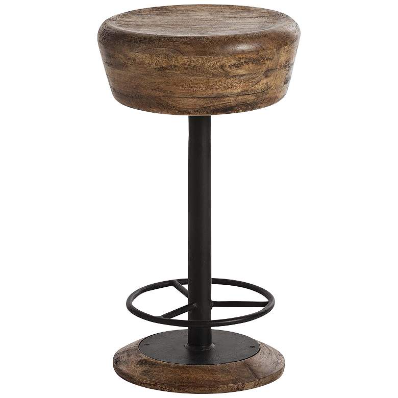Image 1 Arteriors Home Caymus 24 inch Natural Brown Swivel Counter Stool