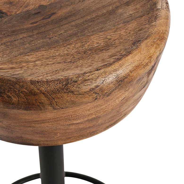 Image 5 Arteriors Home Caymus 24" Natural Brown Swivel Counter Stool more views