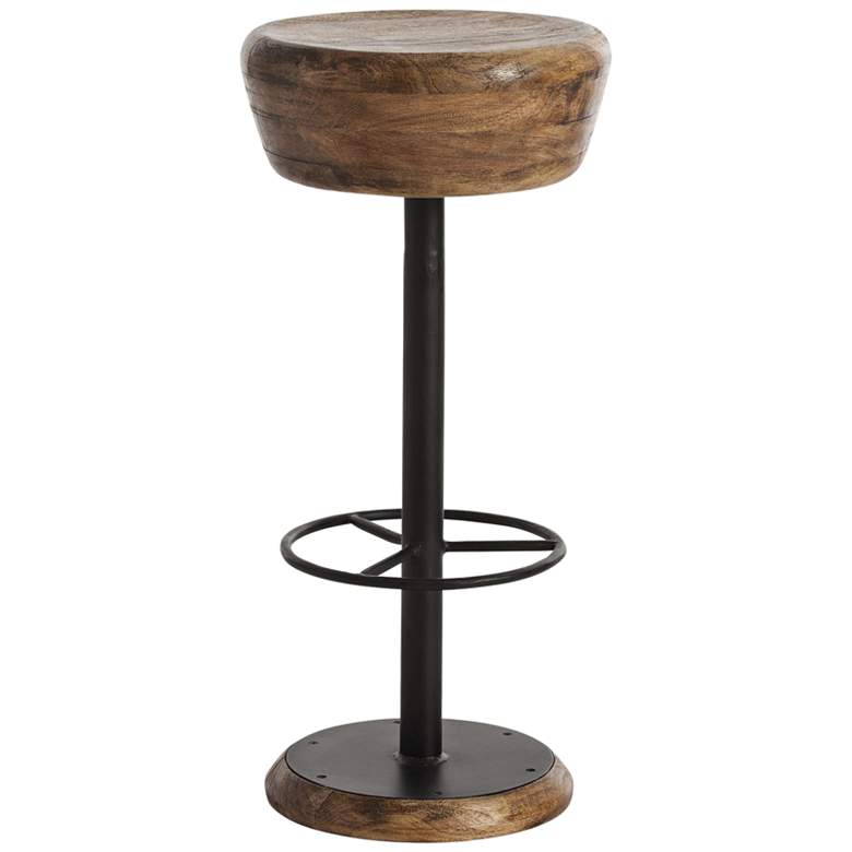 Image 1 Arteriors Home Caymus 30" Natural Brown Swivel Bar Stool