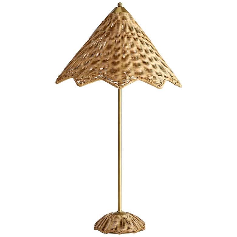 Image 1 Arteriors Home Celerie 28 inch Natural Rattan Wicker Table Lamp
