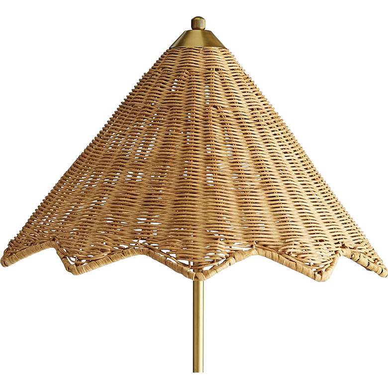 Image 2 Arteriors Home Celerie 28" Natural Rattan Wicker Table Lamp more views