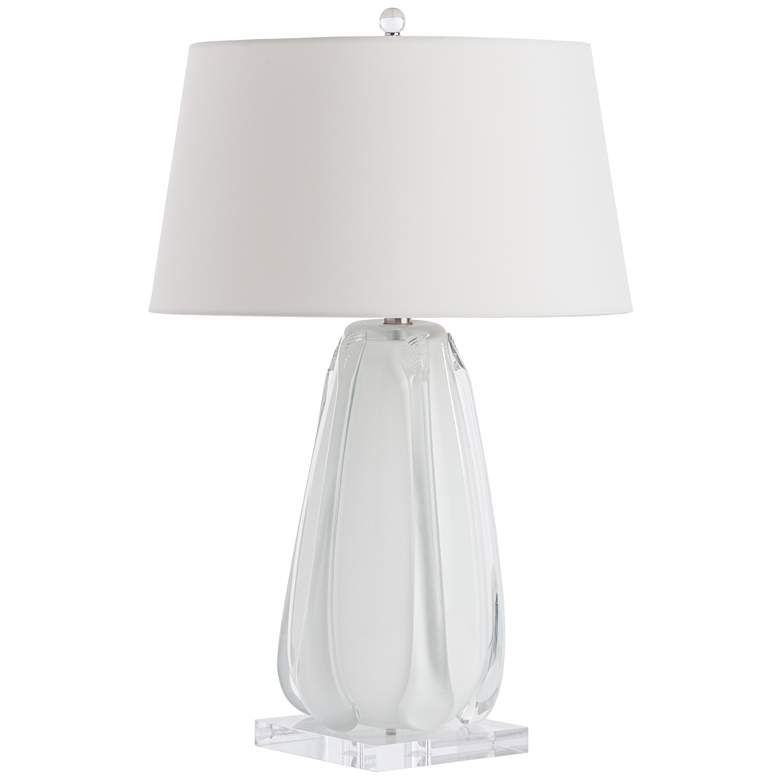 Image 1 Arteriors Home Cleo White and Clear Glass Table Lamp