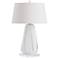 Arteriors Home Cleo White and Clear Glass Table Lamp