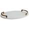 Arteriors Home Collie White Marble Oval Tray with Handles