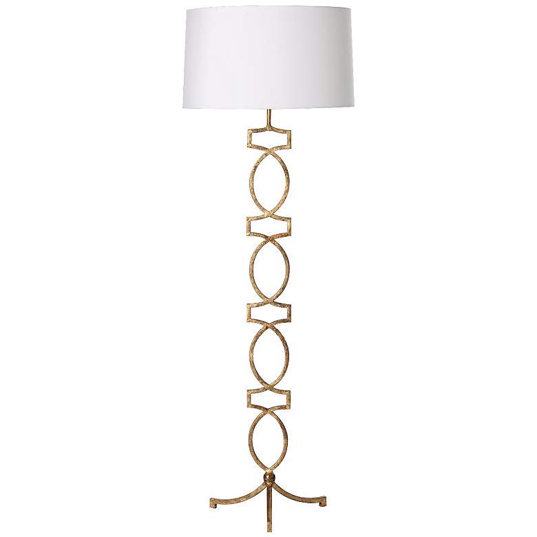 Image 1 Arteriors Home Cooper Gold Leaf Finish Iron Floor Lamp