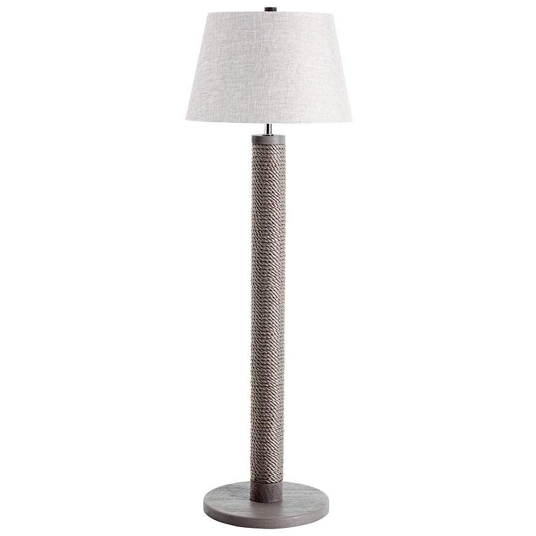 Image 1 Arteriors Home Cordaje Charcoal Gray Rope Wood Floor Lamp