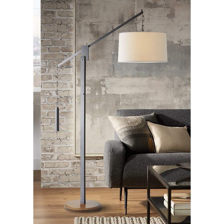 Image 1 Arteriors Home Counterweight Adjustable Height Bronze Floor Lamp
