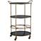 Arteriors Home Crestwood 23 1/2"W Brass and Black Bar Cart