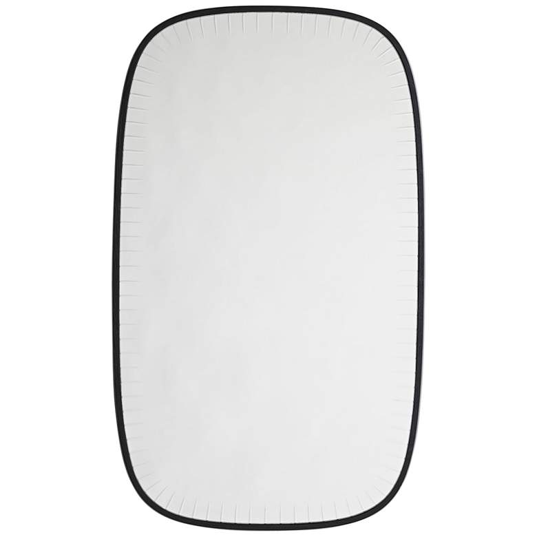 Image 2 Arteriors Home Cut Black 28" x 48" Oblong Wall Mirror