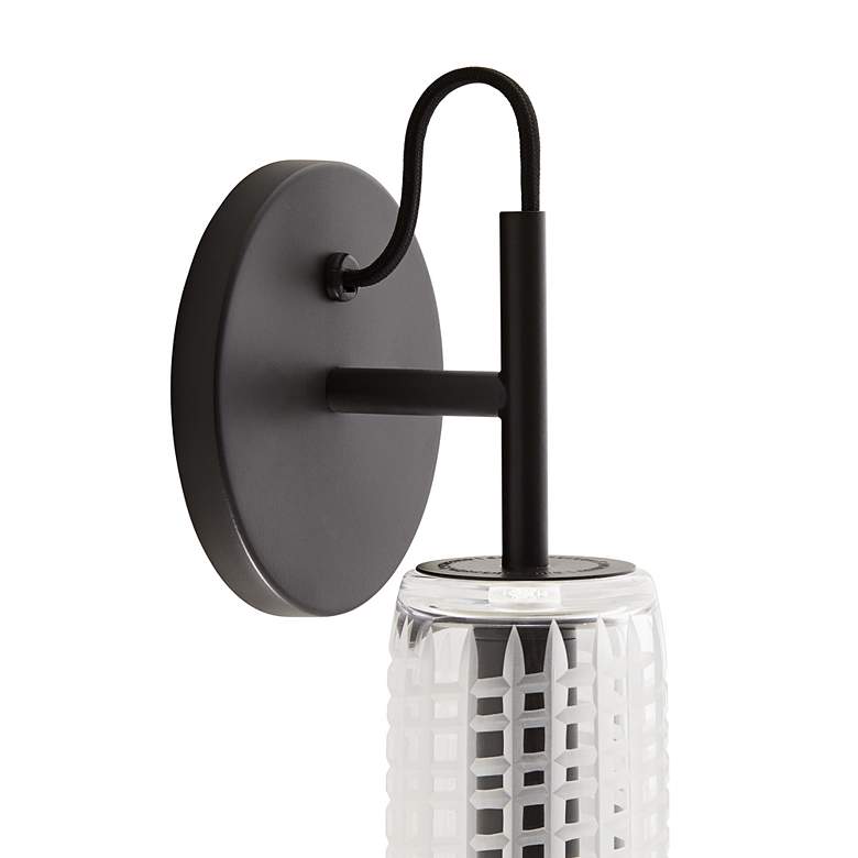 Image 2 Arteriors Home Cut Tall 18 1/2" High Black Wall Sconce more views