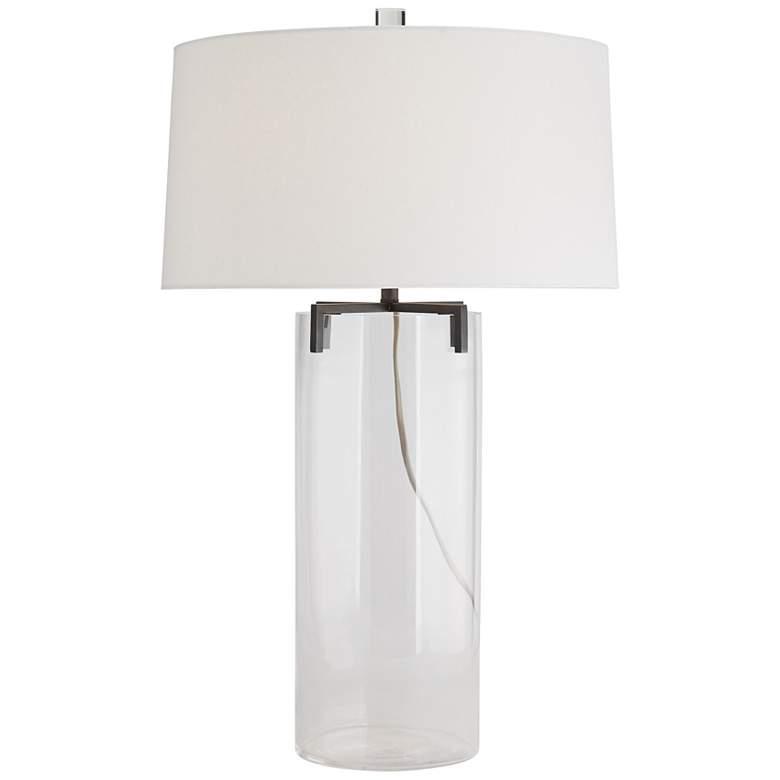Image 2 Arteriors Home Dale 31" Modern Clear Glass Column Table Lamp