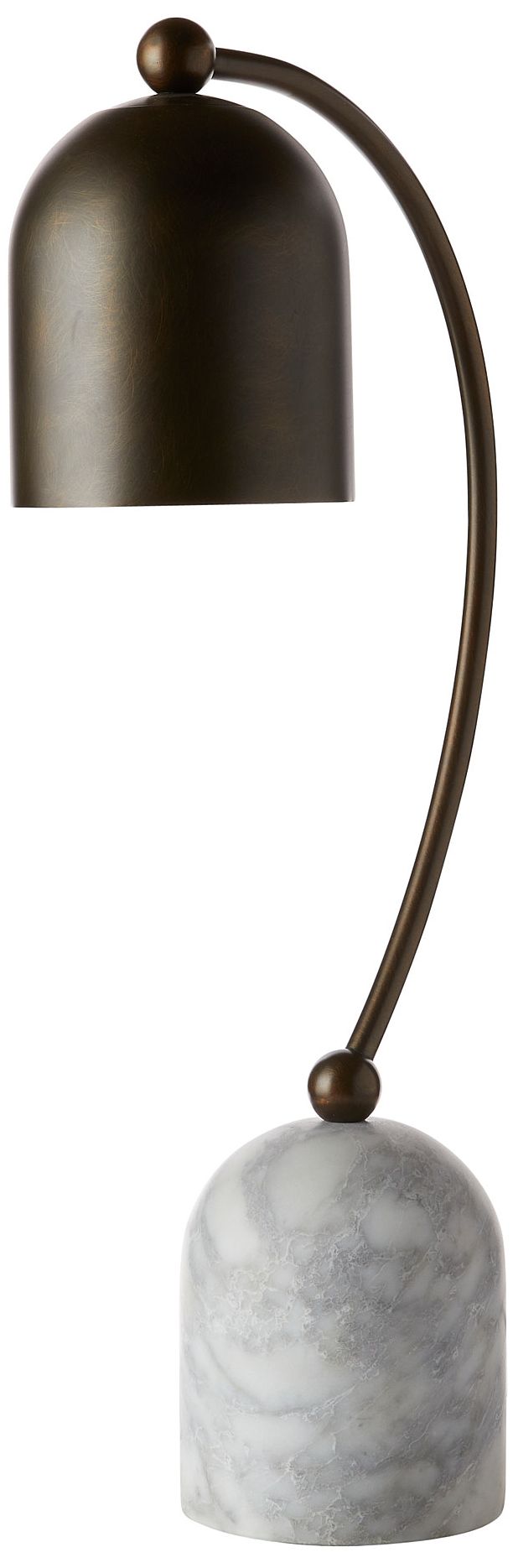 Image 2 Arteriors Home Daley 23" High English Bronze Bell Dome Shade Lamp more views