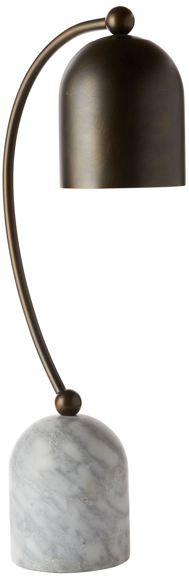 Image 4 Arteriors Home Daley 23" High English Bronze Bell Dome Shade Lamp more views