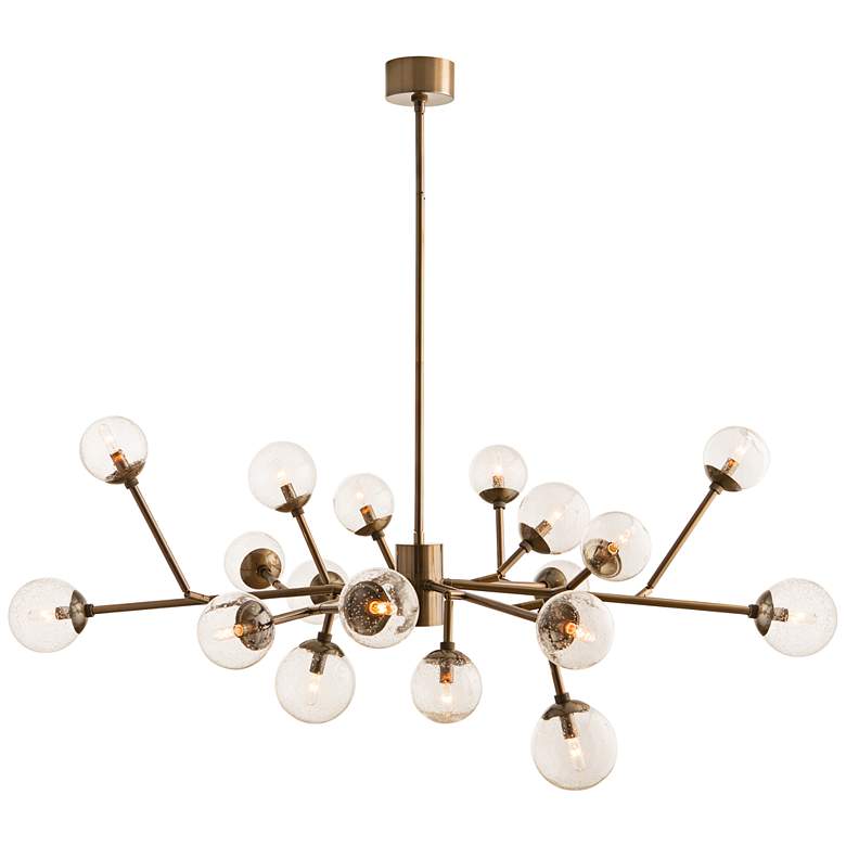 Image 2 Arteriors Home Dallas 58" Wide Vintage Brass Chandelier