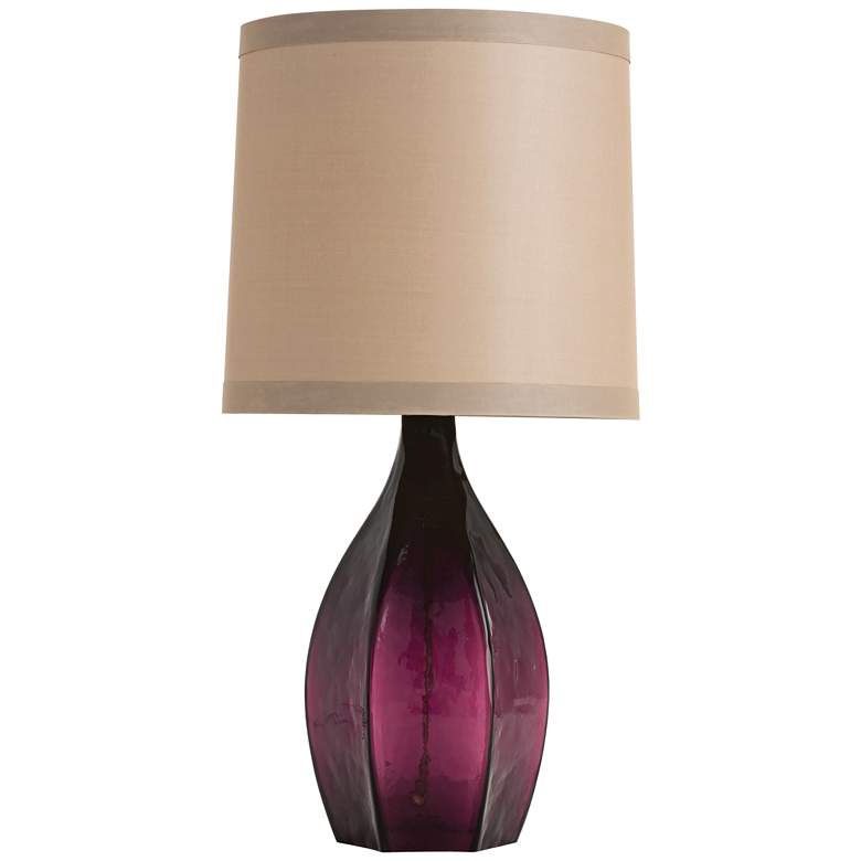 Image 1 Arteriors Home Dalton Amethyst Faceted Glass Table Lamp
