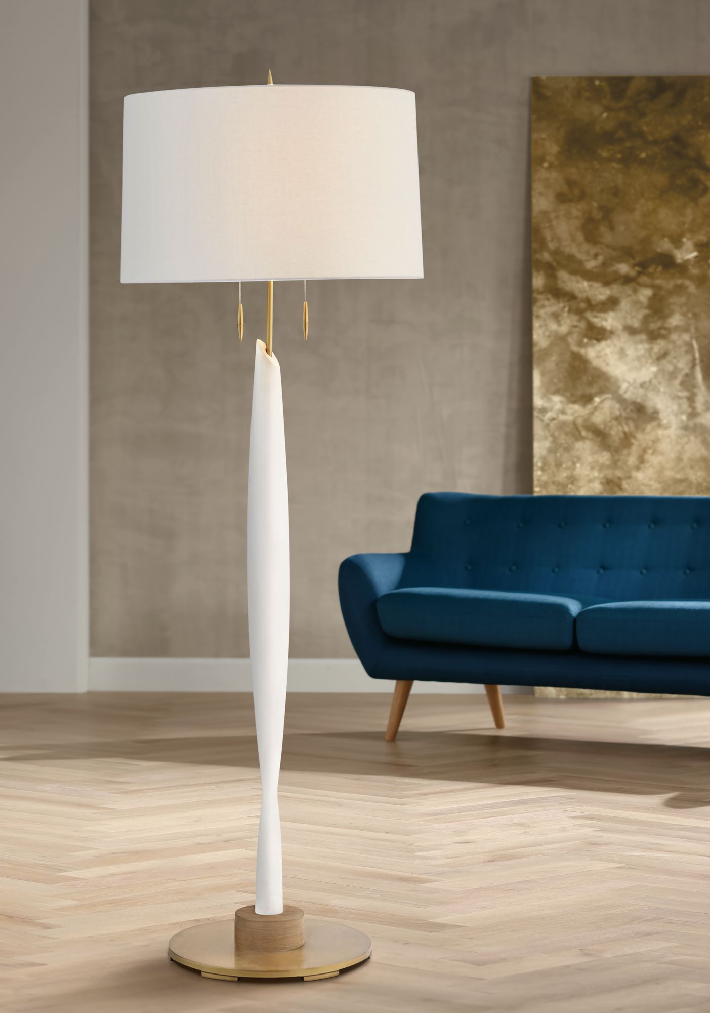 next cream floor lamp