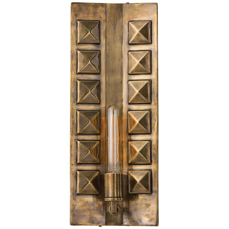 Image 1 Arteriors Home Demi 20 inch High Brass Wall Sconce