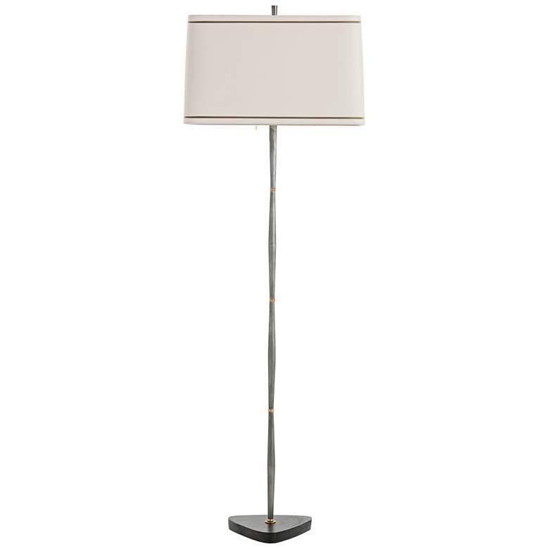 Image 1 Arteriors Home Dodger Vintage Silver Retro Floor Lamp