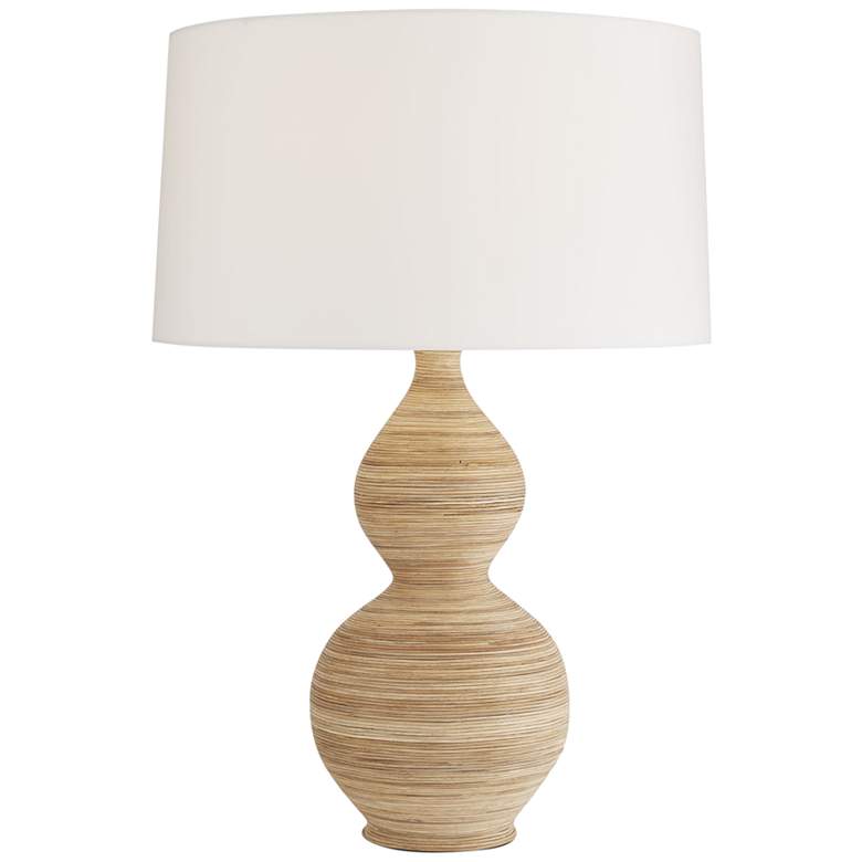 Image 2 Arteriors Home Donna 28 1/2 inch Natural Rattan Double Gourd Table Lamp