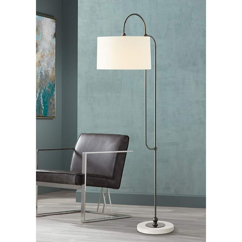 Image 1 Arteriors Home Dorchester 74 1/2 inch High Oil-Rubbed Bronze Floor Lamp