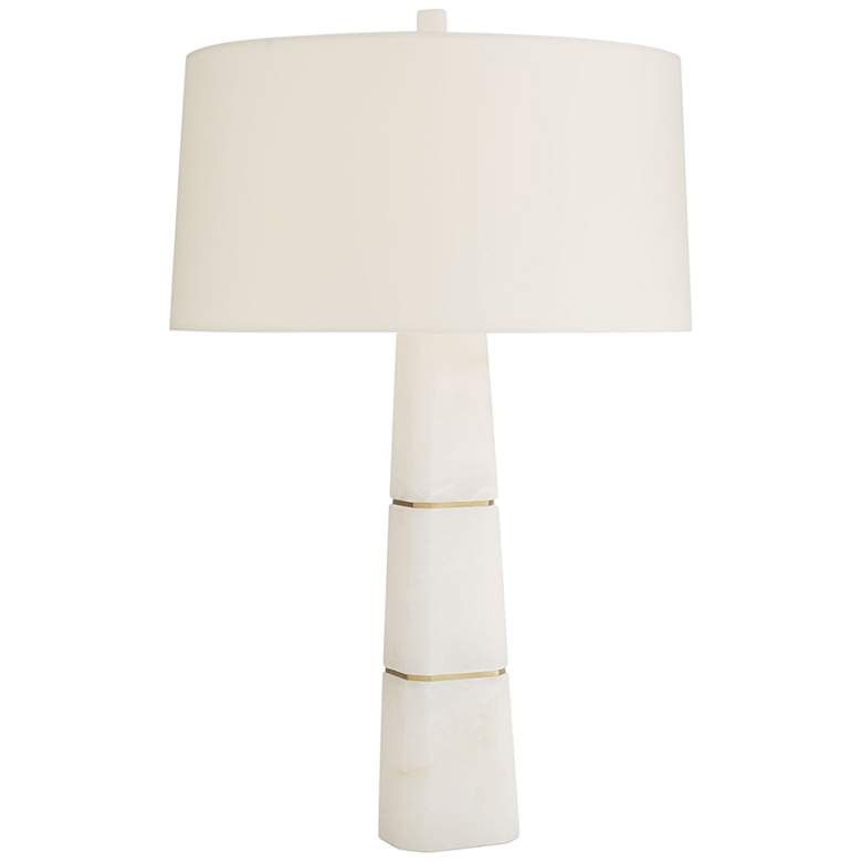 Image 2 Arteriors Home Dosman 31" Snow Marble Obelisk Table Lamp