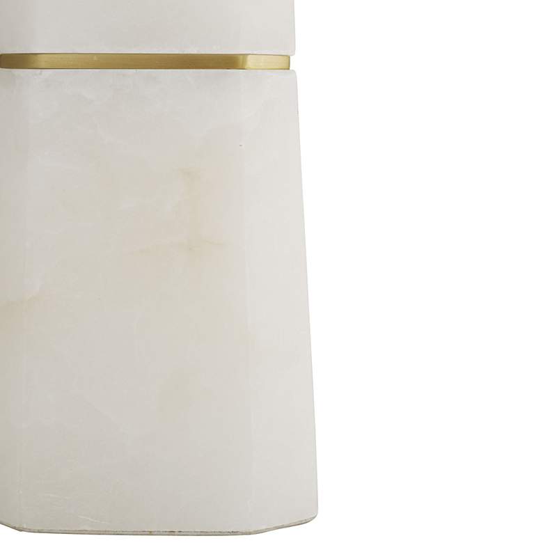 Image 3 Arteriors Home Dosman 31" Snow Marble Obelisk Table Lamp more views