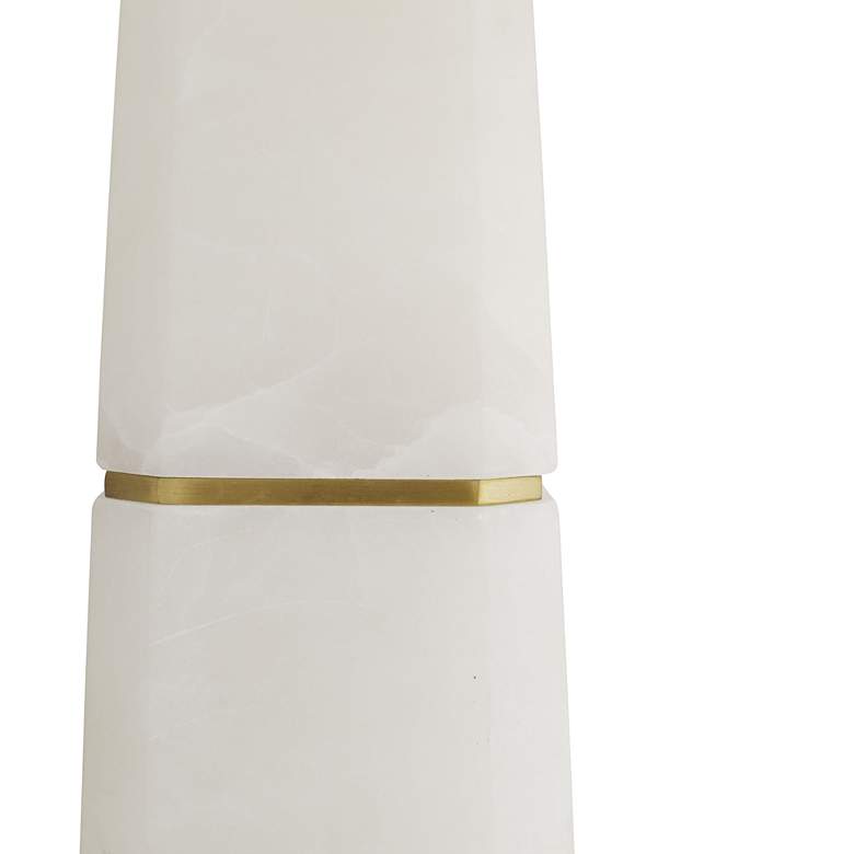 Image 4 Arteriors Home Dosman 31" Snow Marble Obelisk Table Lamp more views