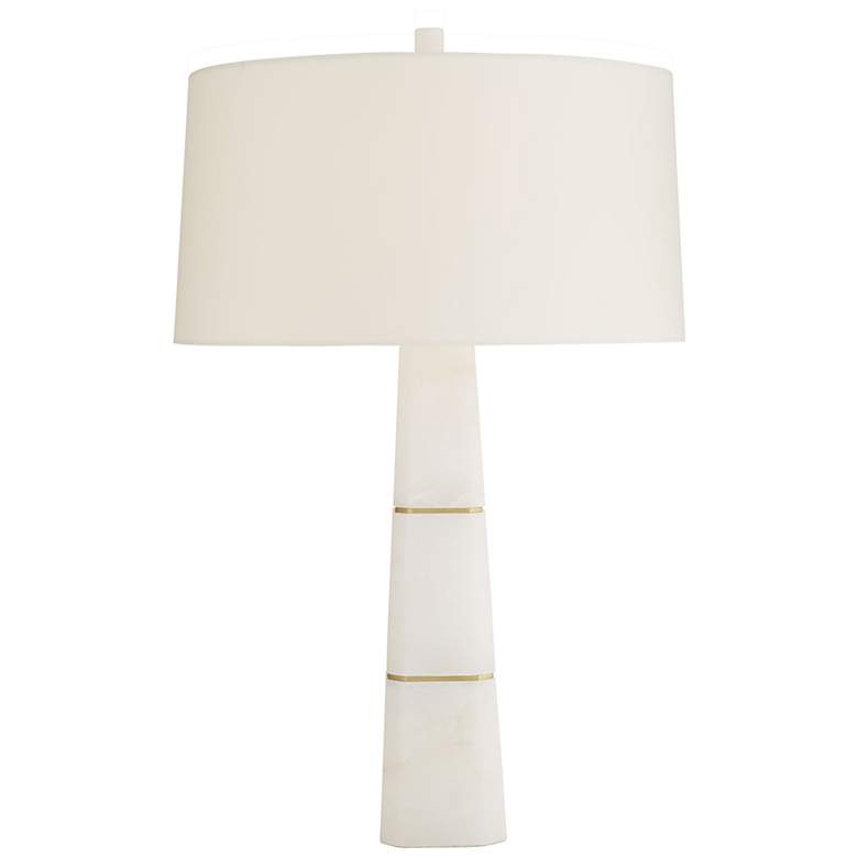 Image 6 Arteriors Home Dosman 31" Snow Marble Obelisk Table Lamp more views
