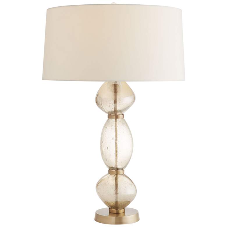 Image 2 Arteriors Home Dreena 32" Smoke Luster Stacked Glass Table Lamp