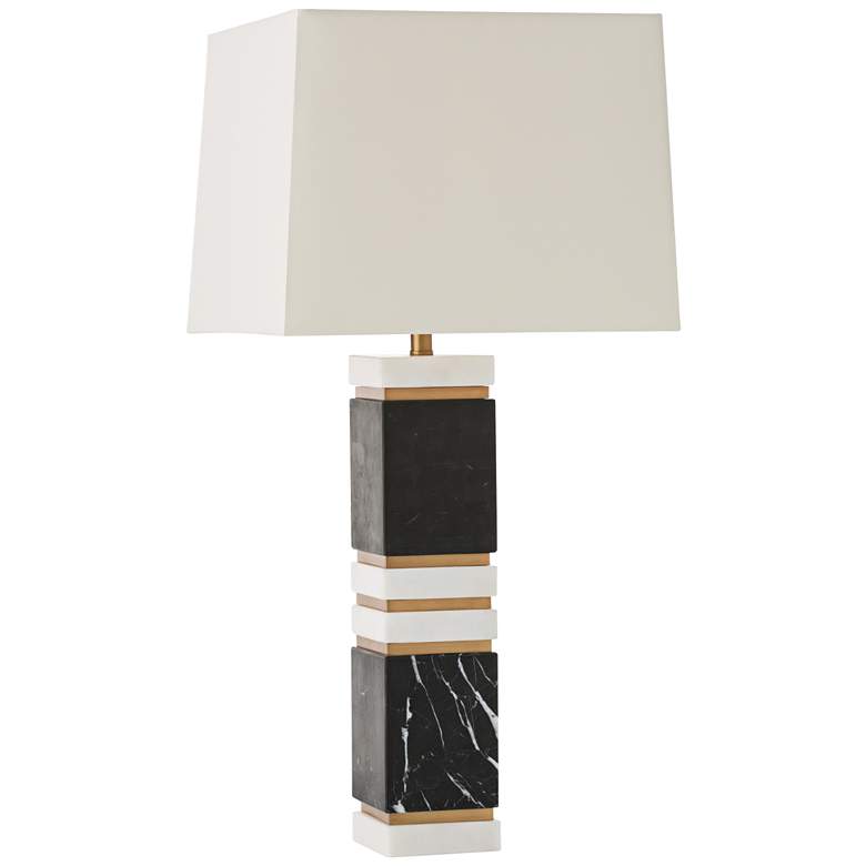 Image 1 Arteriors Home Dustin Black and White Marble Table Lamp