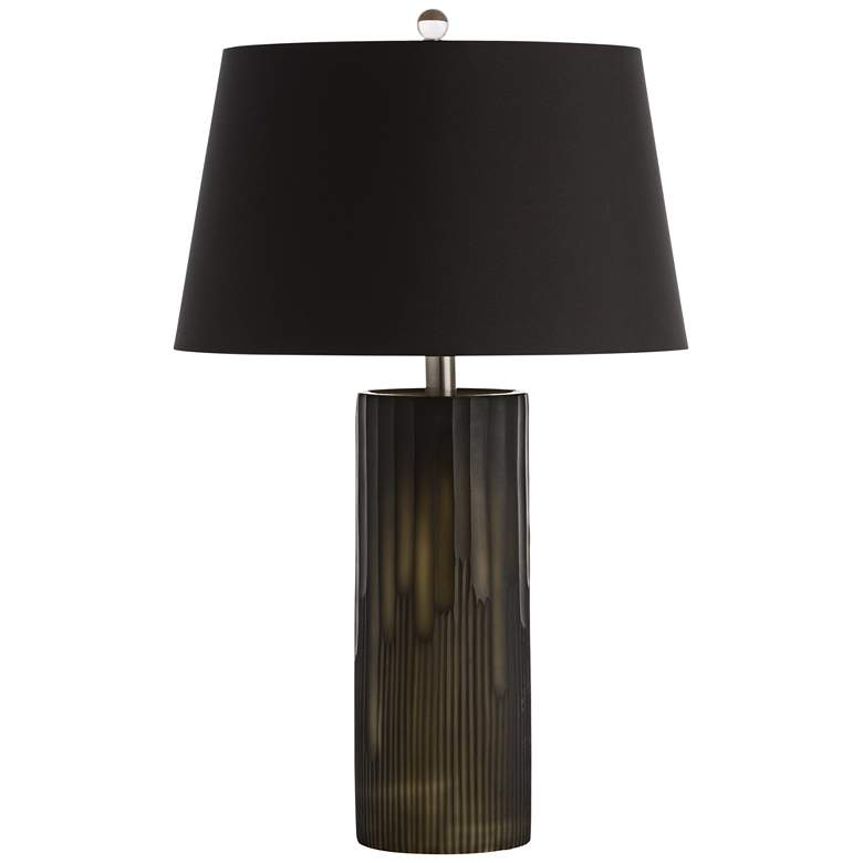 Image 1 Arteriors Home Dyer Black Column Table Lamp with Black Shade
