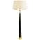 Arteriors Home Elden 68 1/2" Black and Antique Brass Cone Floor Lamp