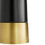 3_Arteriors Home Elden 68 1/2" Black and Antique Brass Cone Floor Lamp more views