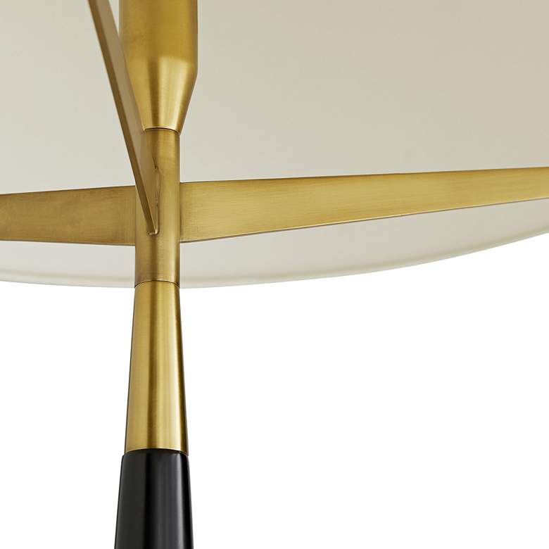 Image 4 Arteriors Home Elden 68 1/2" Black and Antique Brass Cone Floor Lamp more views