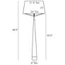 7_Arteriors Home Elden 68 1/2" Black and Antique Brass Cone Floor Lamp more views