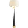 Arteriors Home Elden Black and Antique Brass Cone Floor Lamp