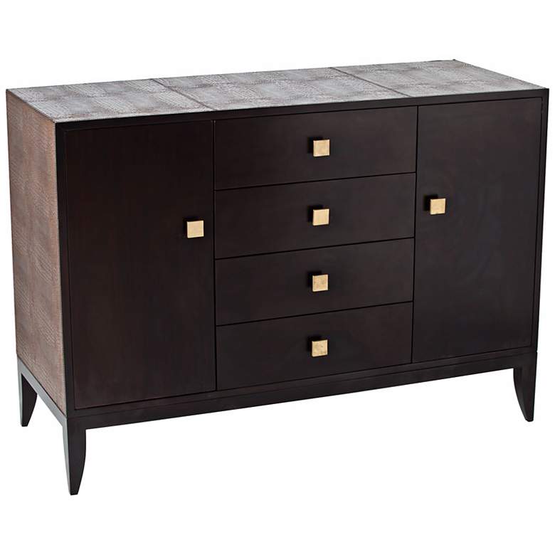 Image 1 Arteriors Home Elle Leather and Wood Credenza