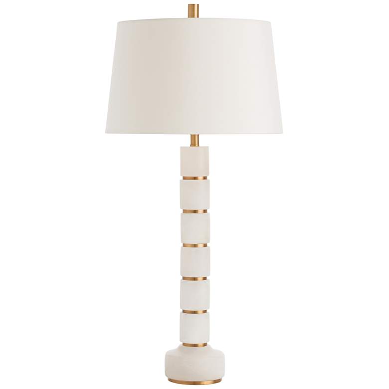 Image 1 Arteriors Home Elsa White Marble and Brass Table Lamp