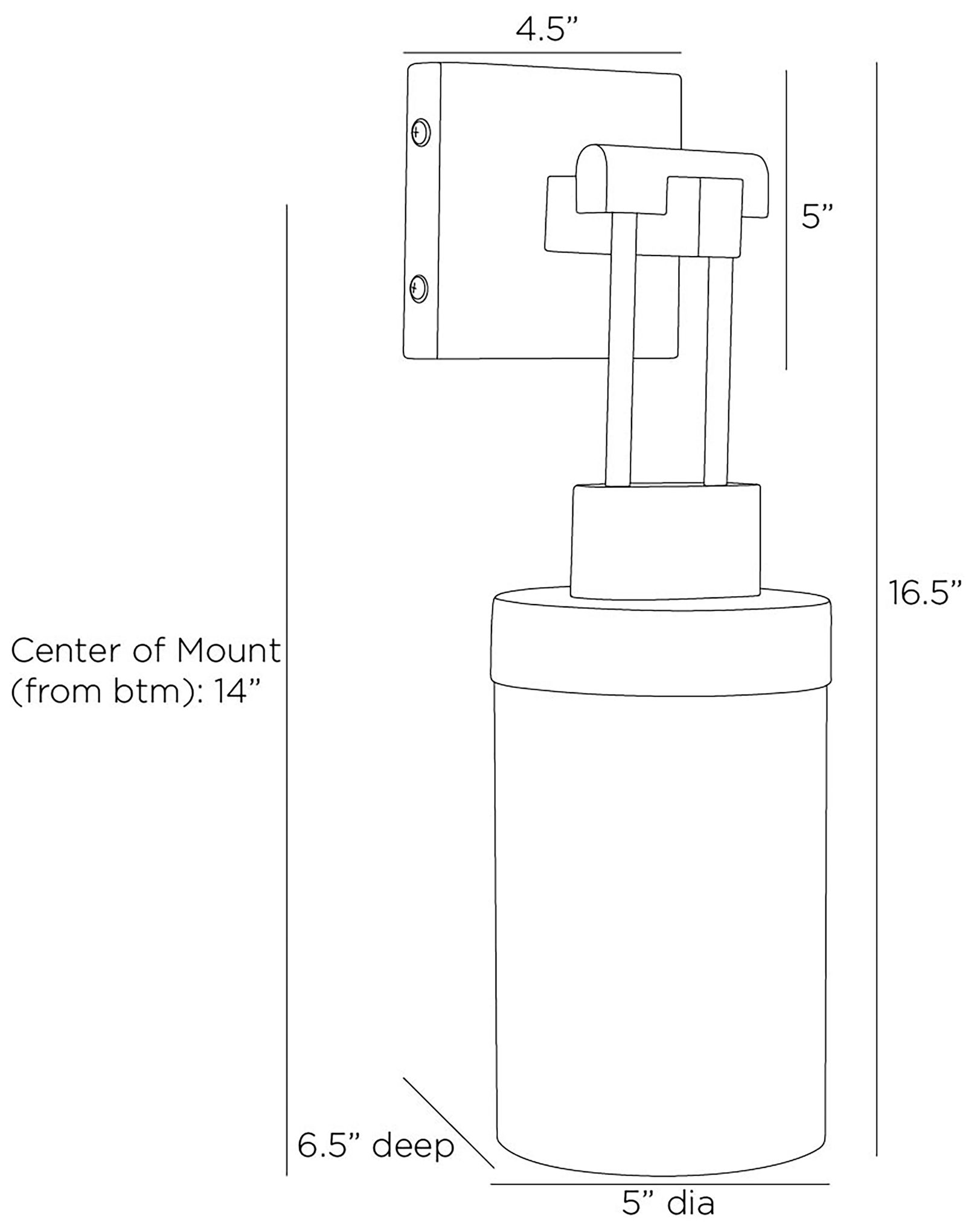 Arteriors Home Everest 16 1/2"H Aged Iron Outdoor Wall Light