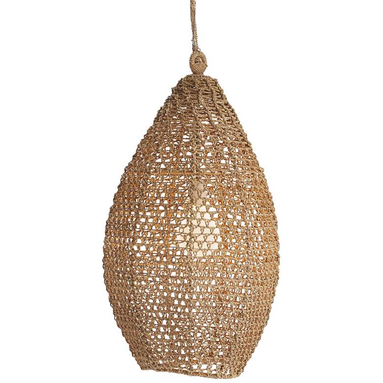 Image 1 Arteriors Home Evers 15 inch Wide Seagrass Pendant Light