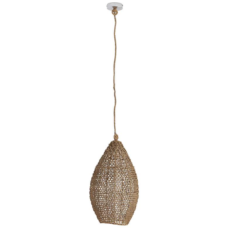 Image 5 Arteriors Home Evers 15 inch Wide Seagrass Pendant Light more views