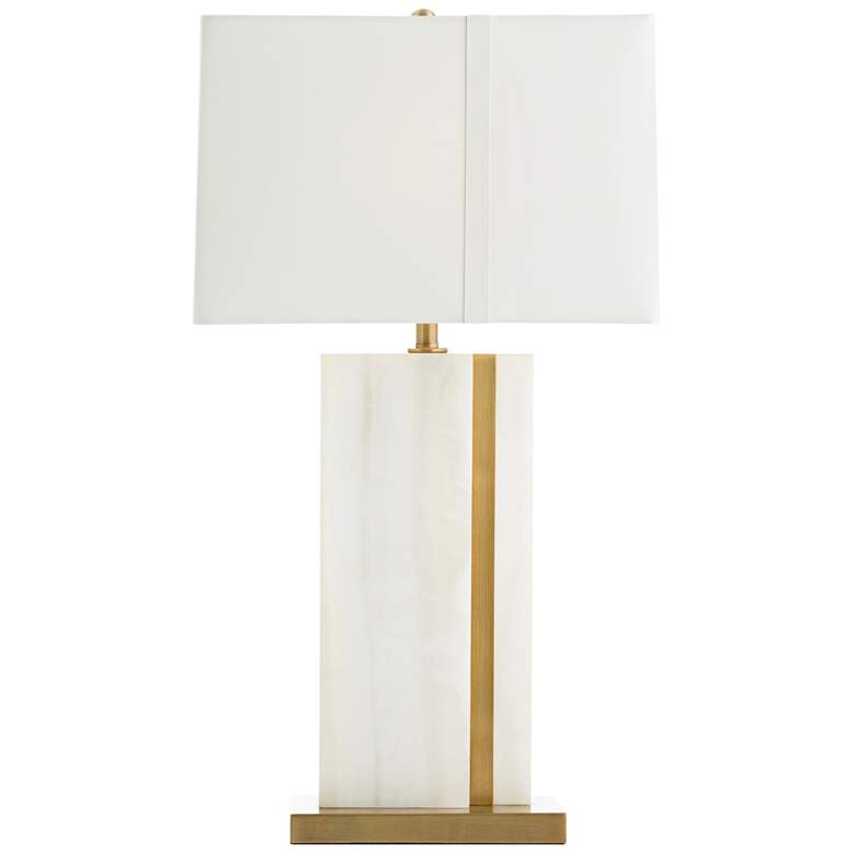 Image 1 Arteriors Home Farrell White Onyx and Brass Table Lamp