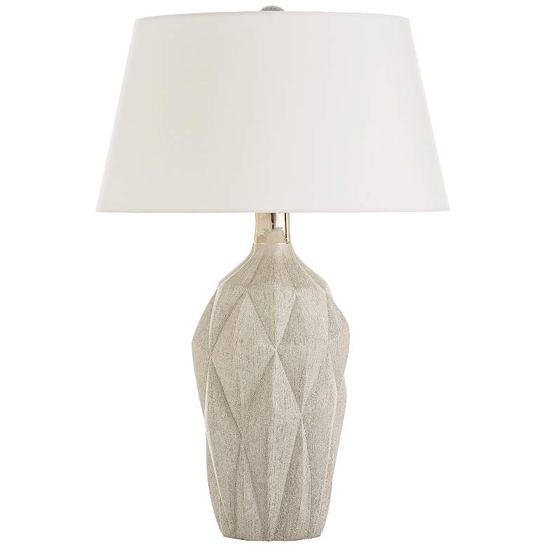 Image 1 Arteriors Home Felicity Textured Matte Silver Table Lamp