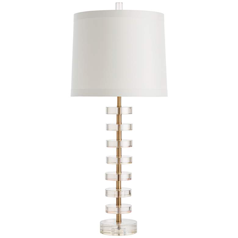 Image 1 Arteriors Home Foley Stacked Champagne Crystal Table Lamp