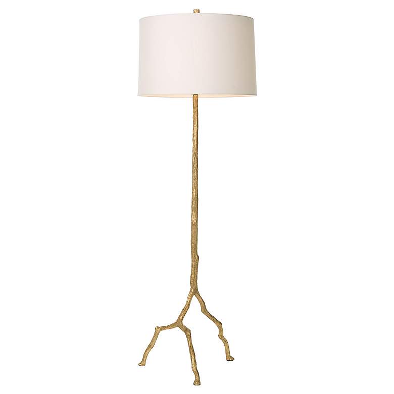 Image 1 Arteriors Home Forest Park Distressed Gold Floor Lamp