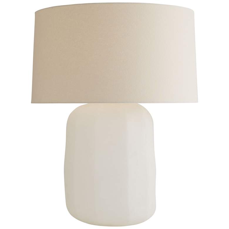 Image 2 Arteriors Home Frio 29" Modern White Etched Glass Table Lamp