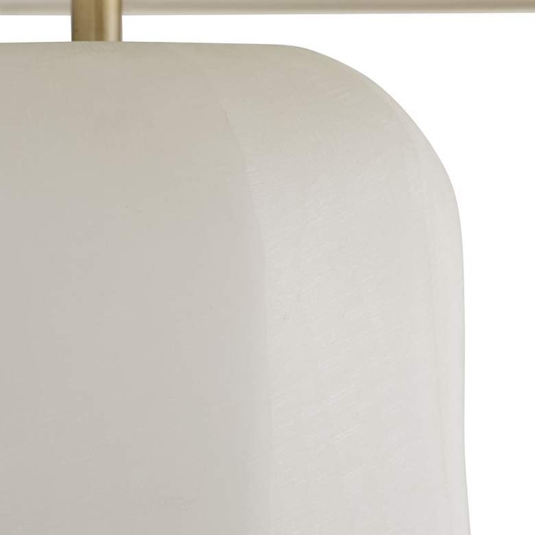 Image 4 Arteriors Home Frio 29" Modern White Etched Glass Table Lamp more views